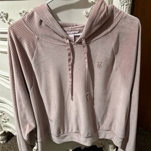 Victoria's Secret Light Pink Ribbed Hoodie